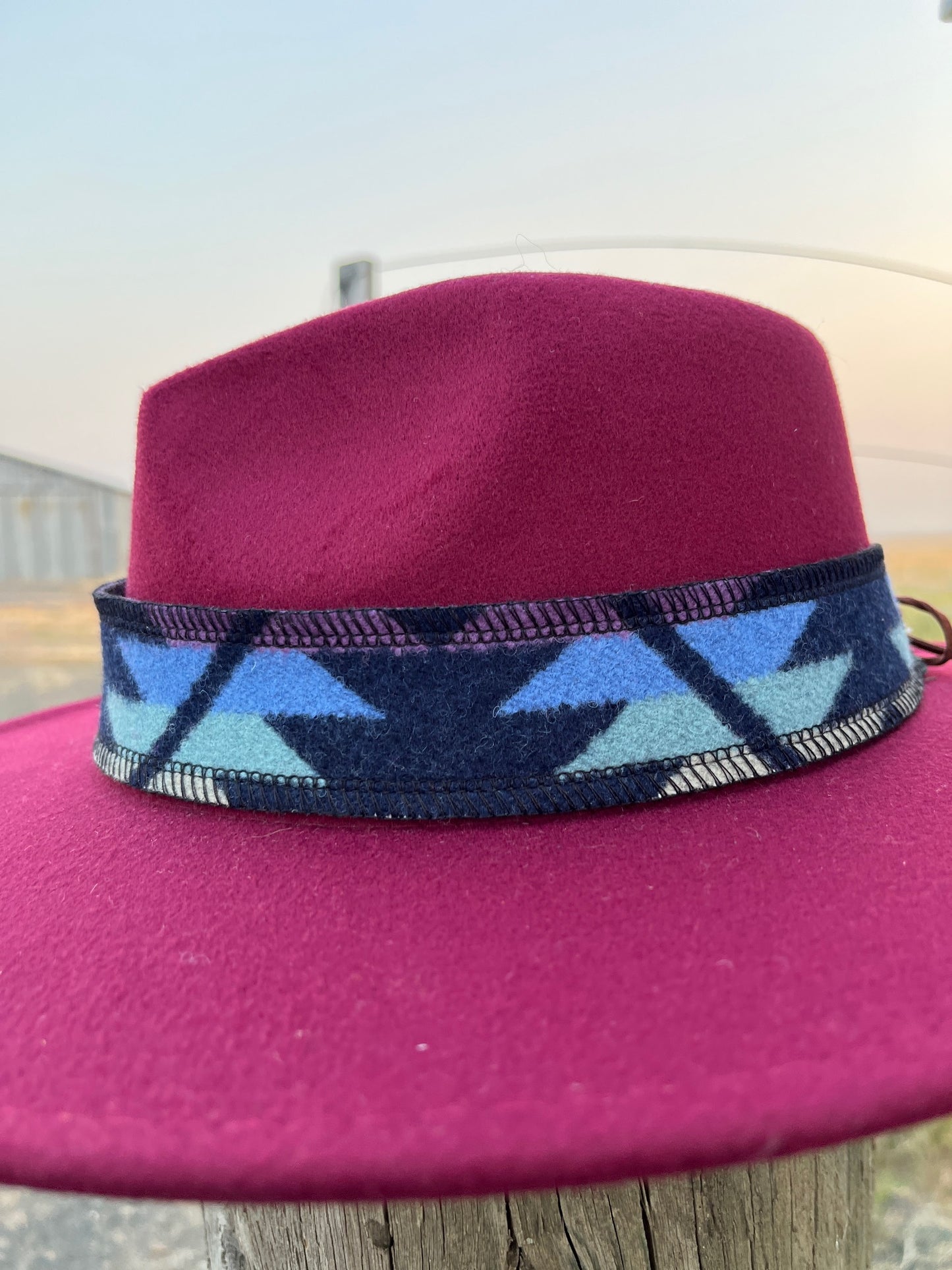 Maroon Hat w/ Reversible Wool Band