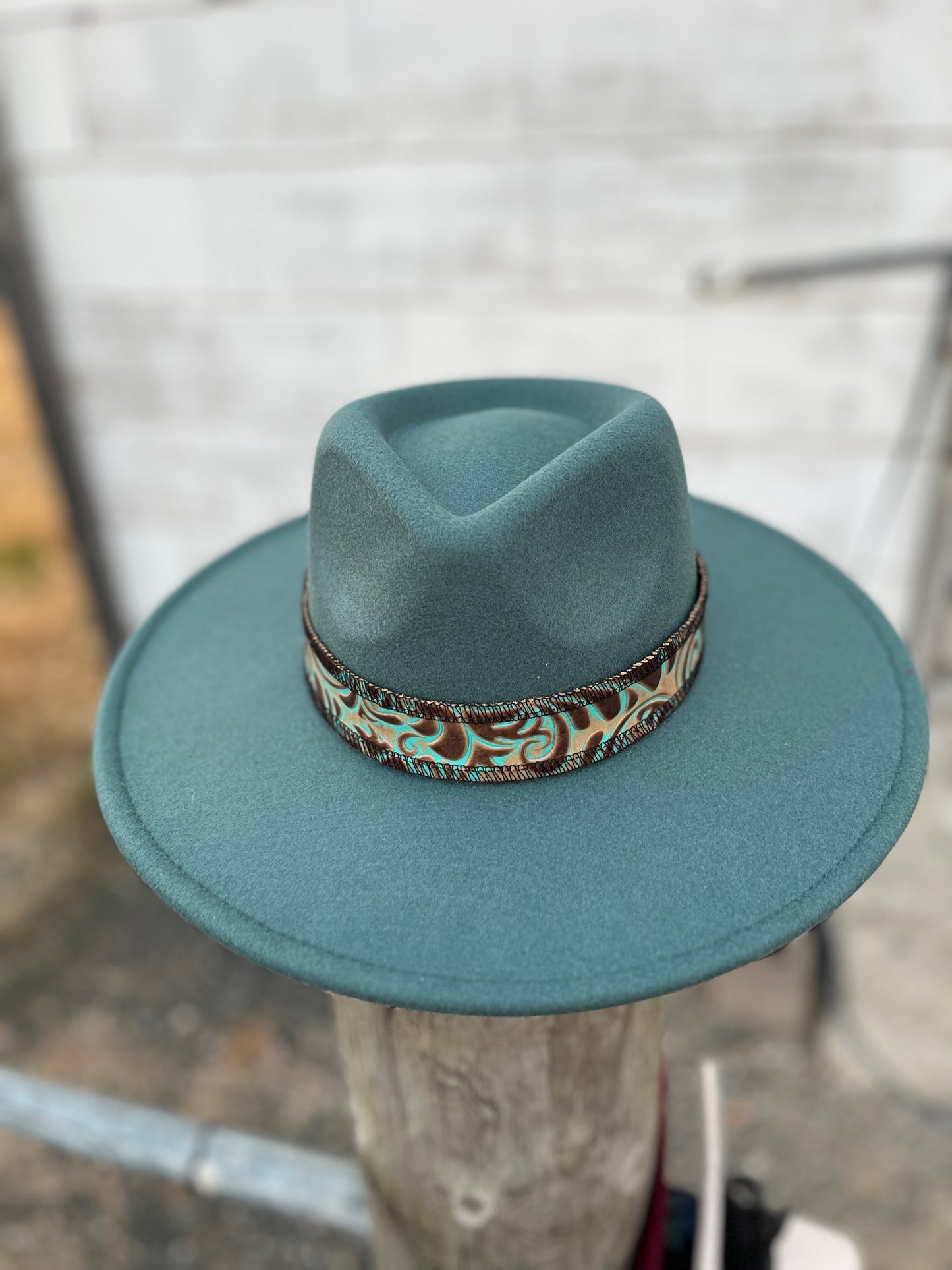 Jade Hat w/ Leather Band