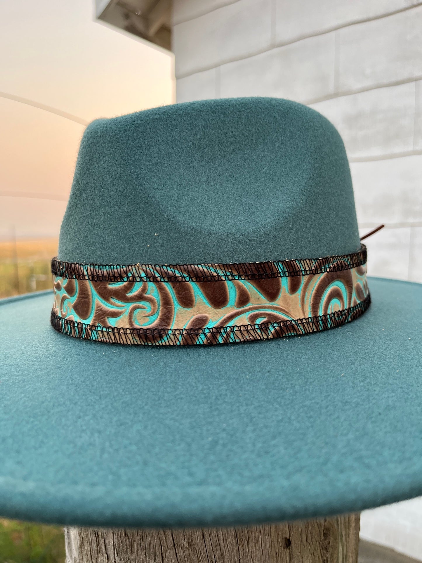 Jade Hat w/ Leather Band
