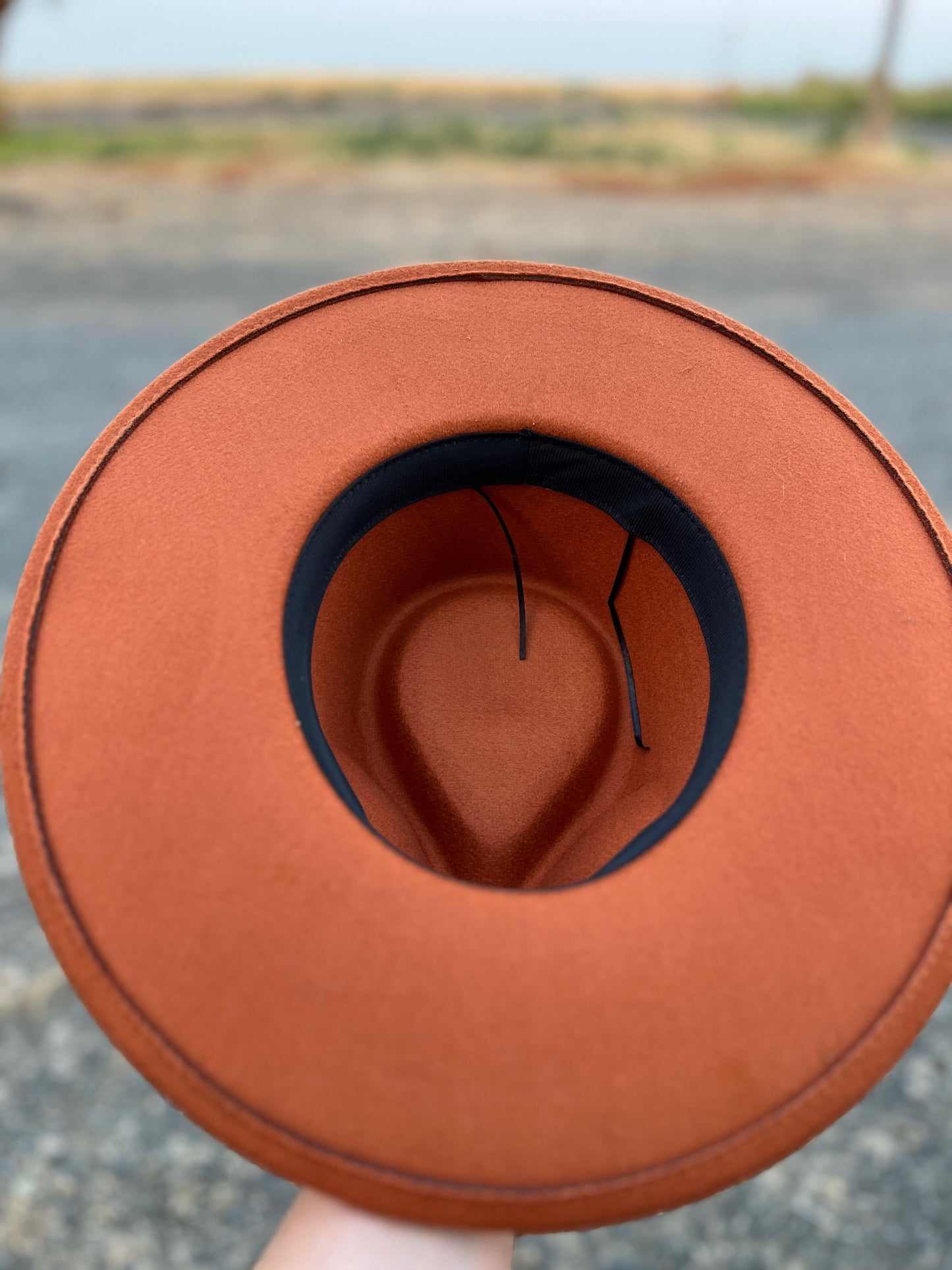 Rust Hat w/ Reversible Wool Band