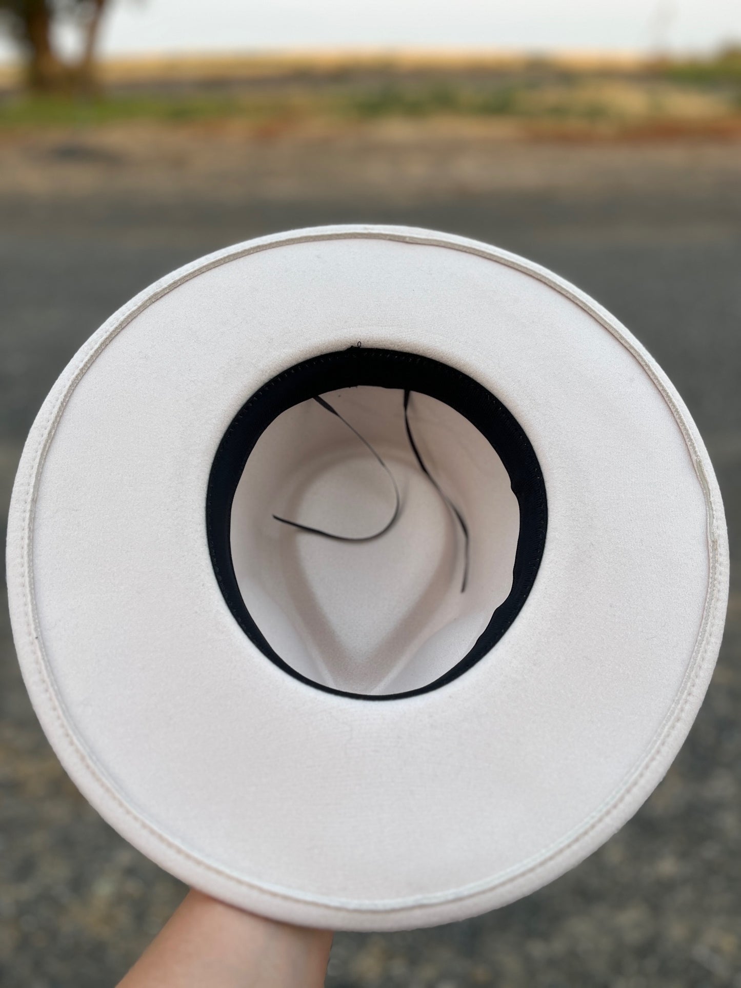 Ivory Hat w/ Lace Band