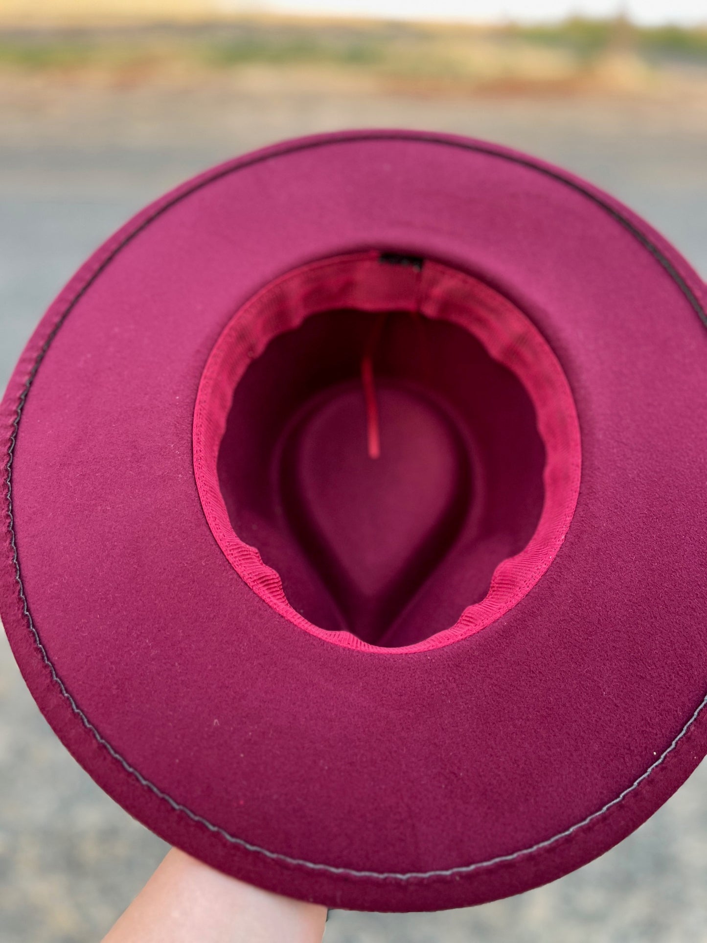 Maroon Hat w/ Reversible Wool Band