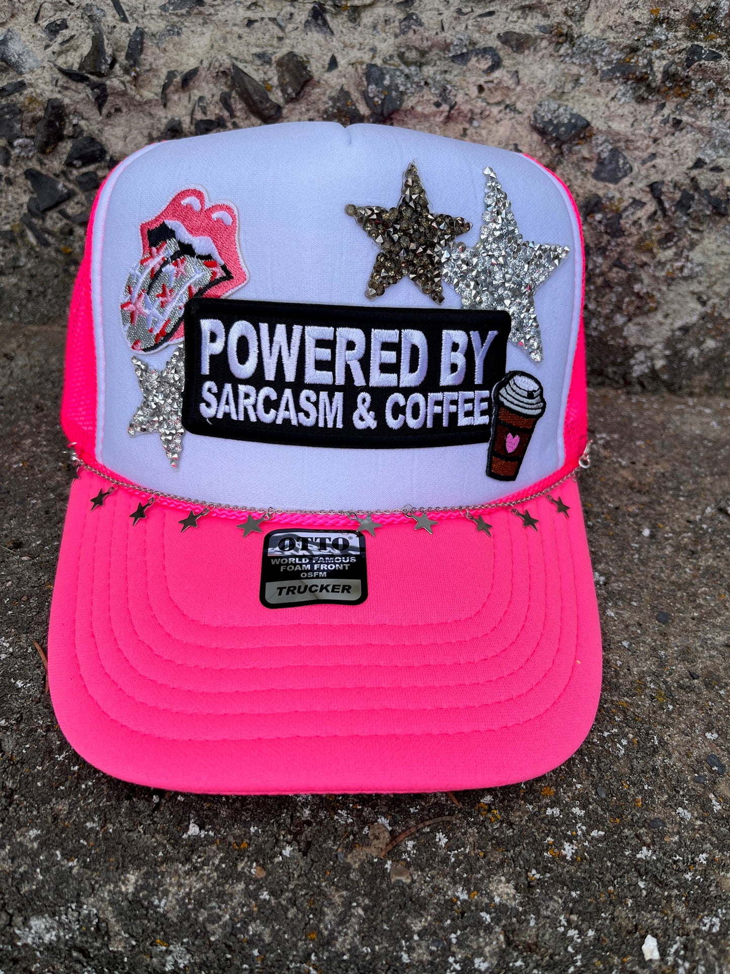 Trucker Hat - Powered By Sarcasm & Coffee