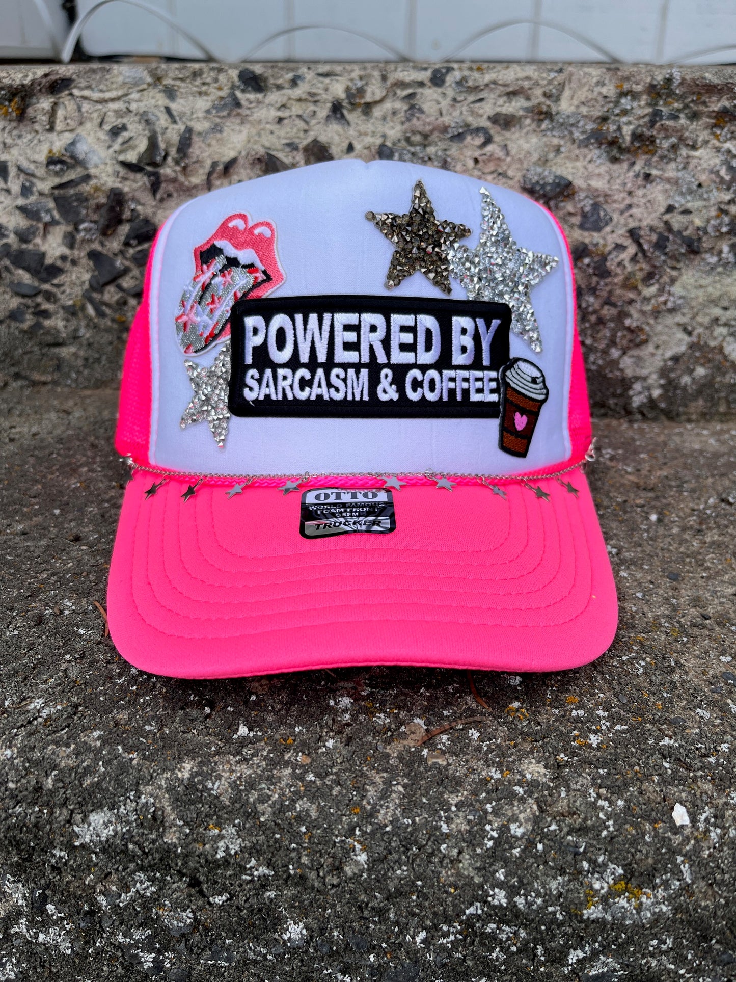 Trucker Hat - Powered By Sarcasm & Coffee