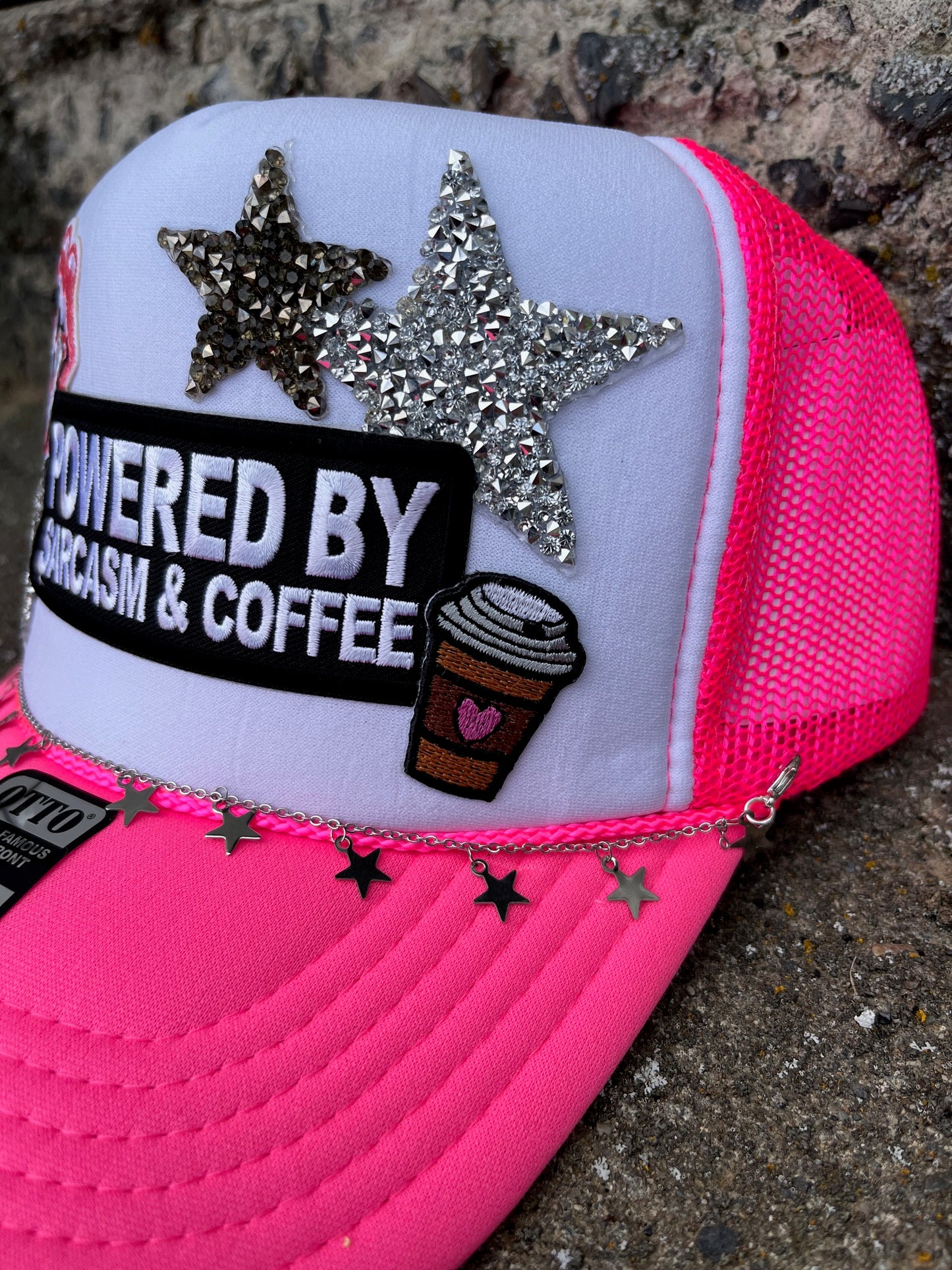 Trucker Hat - Powered By Sarcasm & Coffee