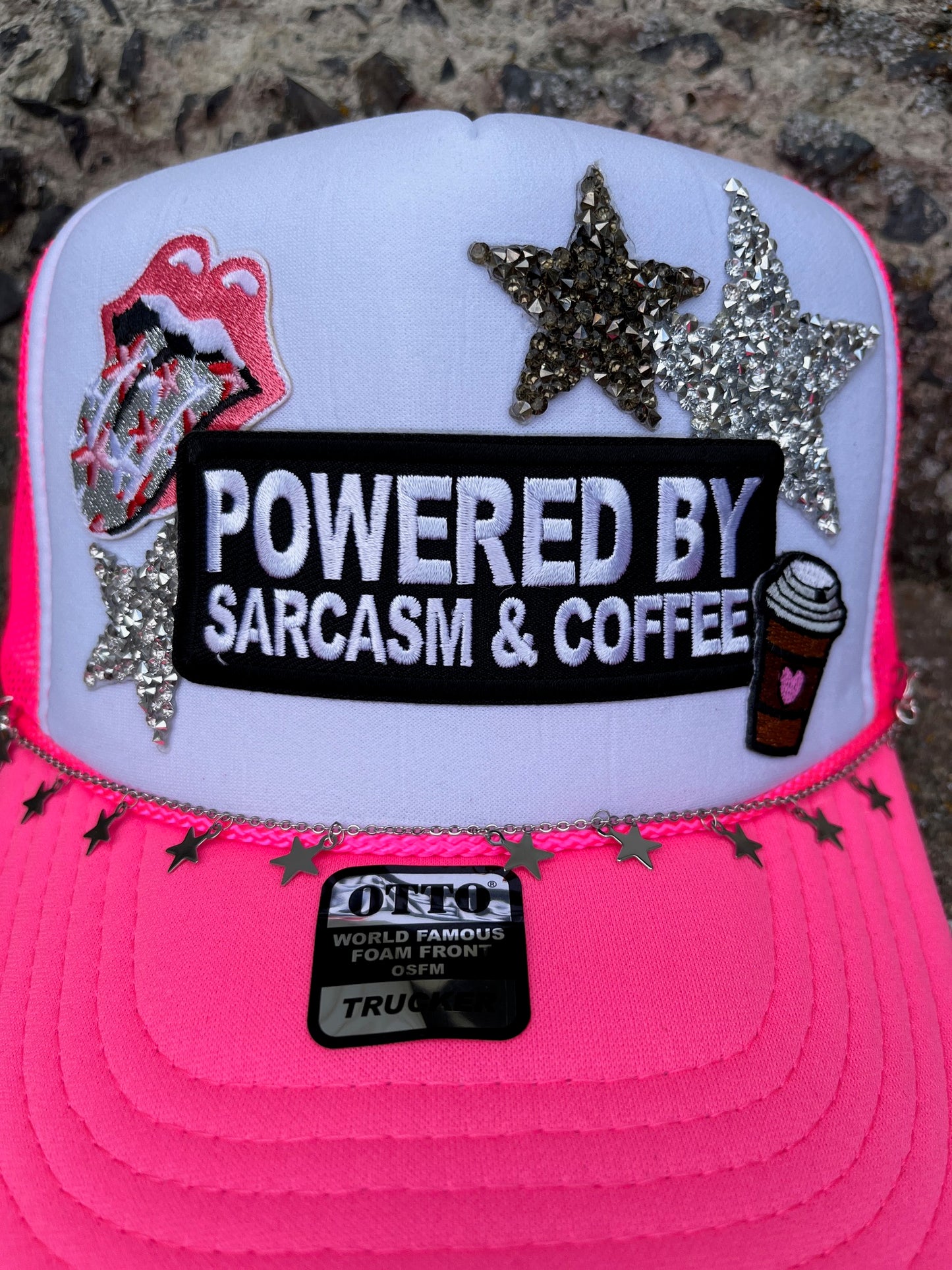 Trucker Hat - Powered By Sarcasm & Coffee
