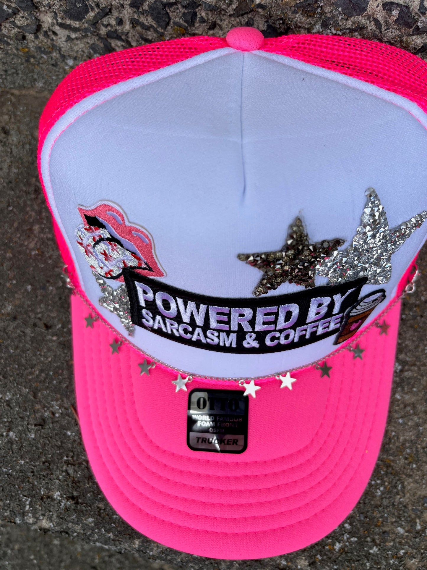 Trucker Hat - Powered By Sarcasm & Coffee