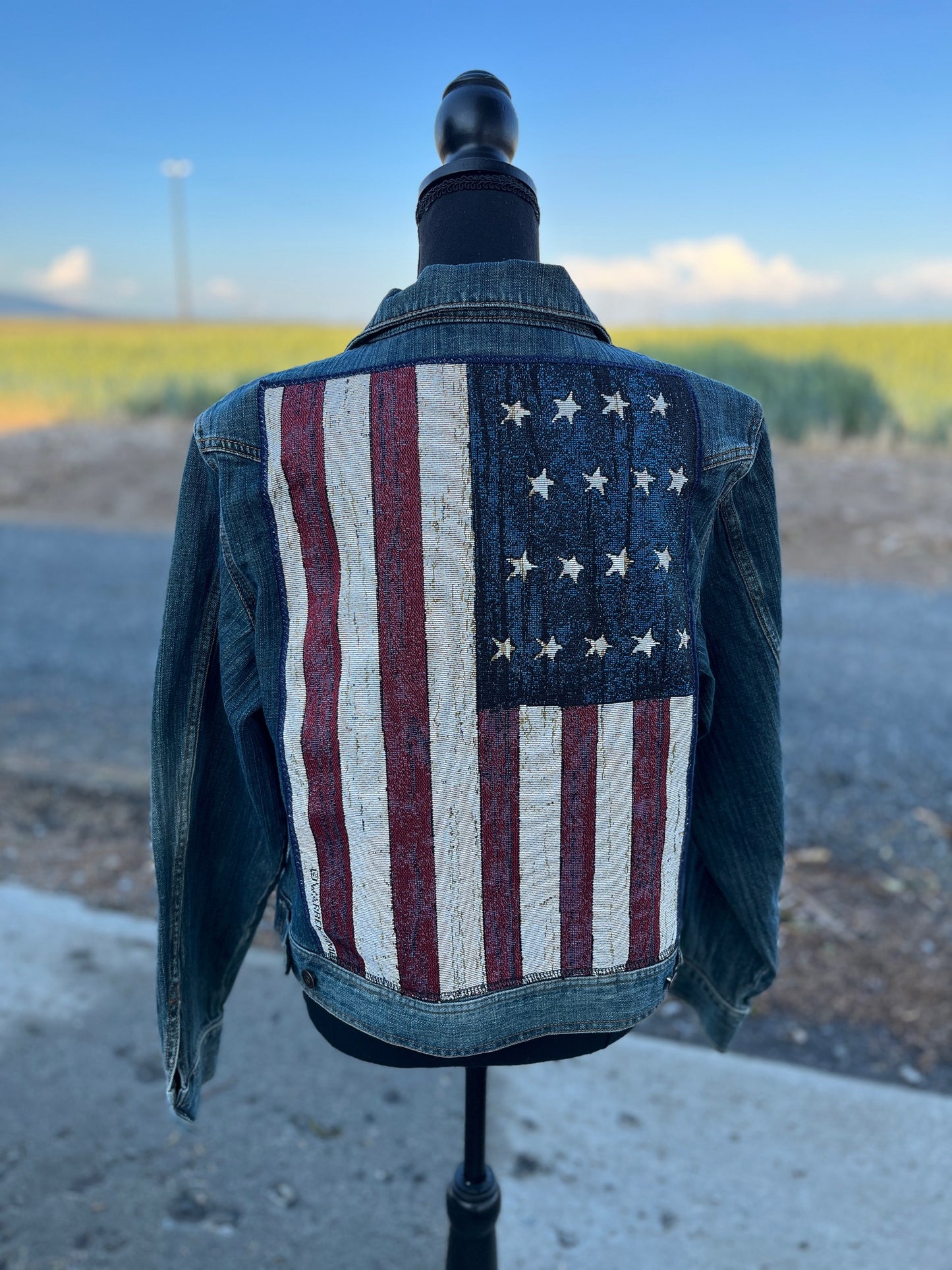 Red, White & Blue Jean Jacket - Women's XL