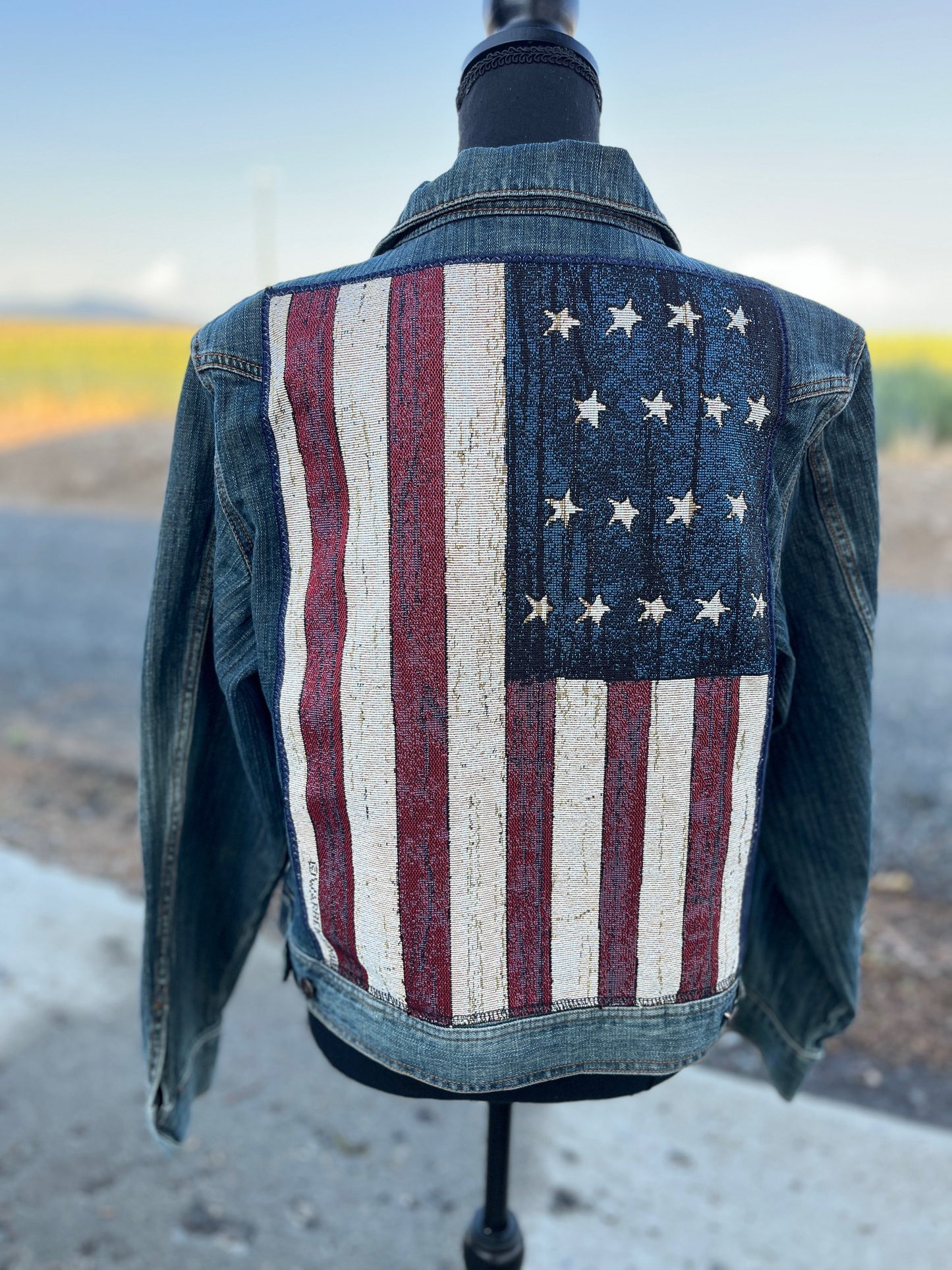 Red, White & Blue Jean Jacket - Women's XL
