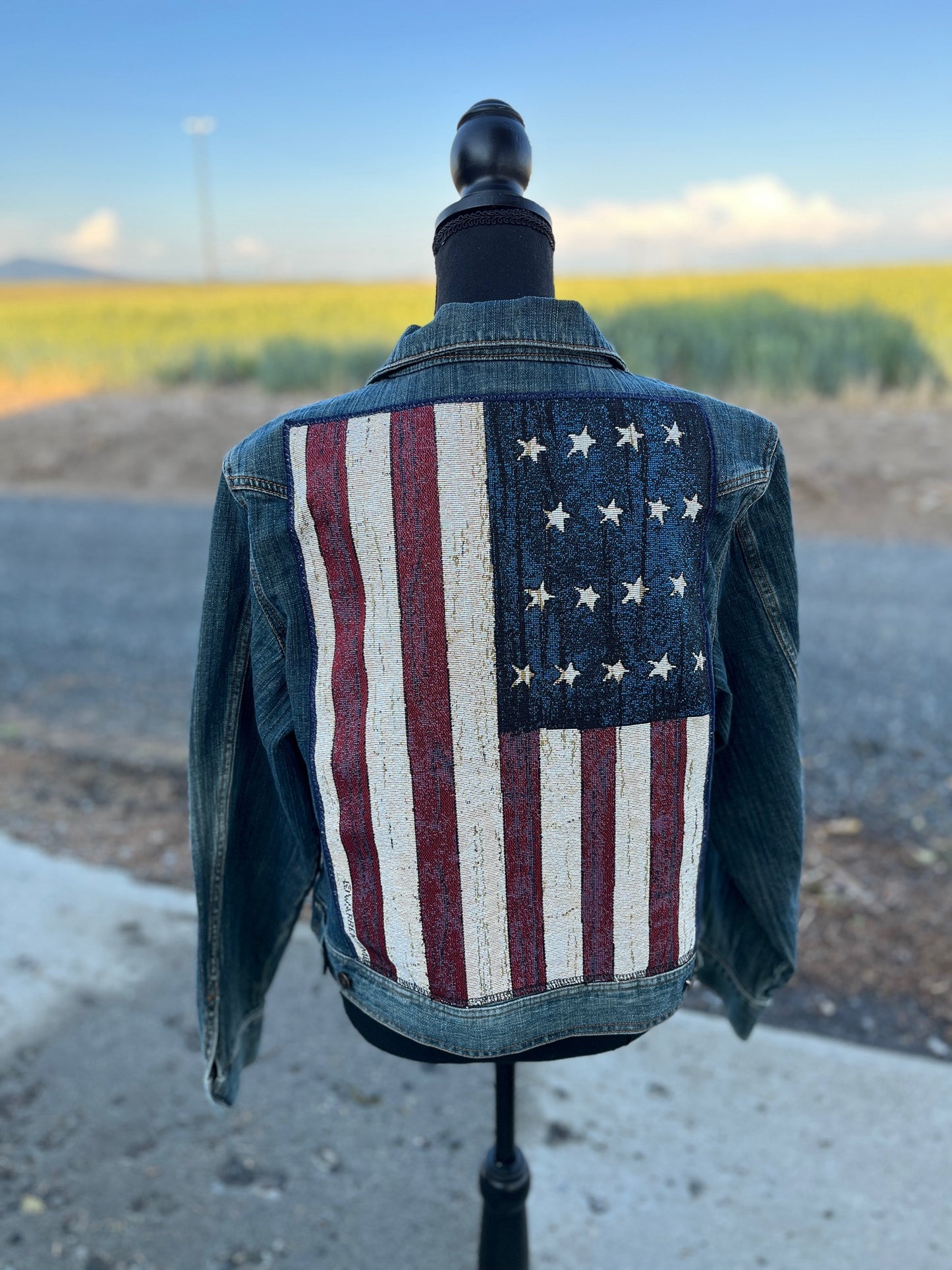 Red, White & Blue Jean Jacket - Women's XL