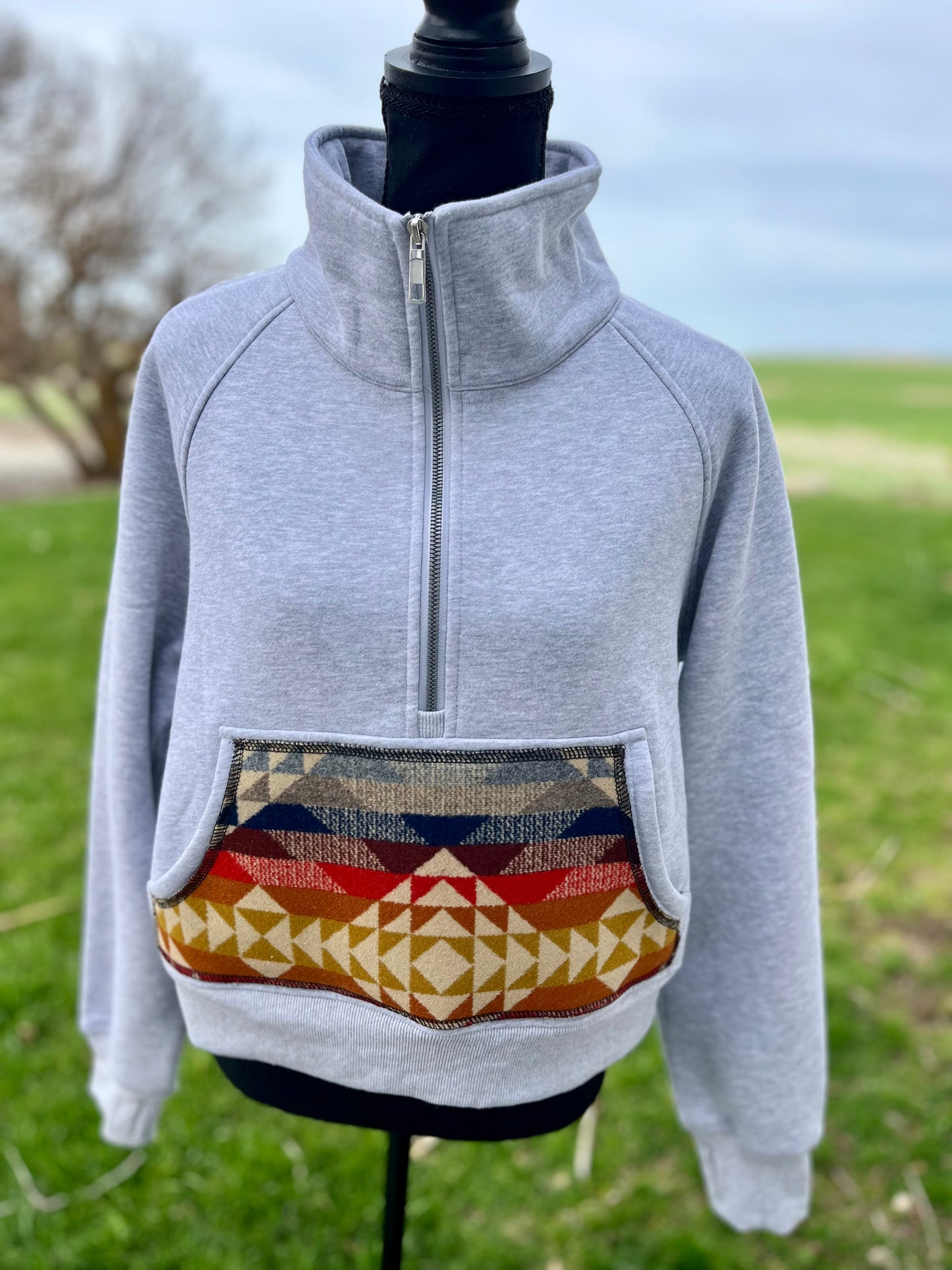 Half Zip Sweatshirt - Size XS
