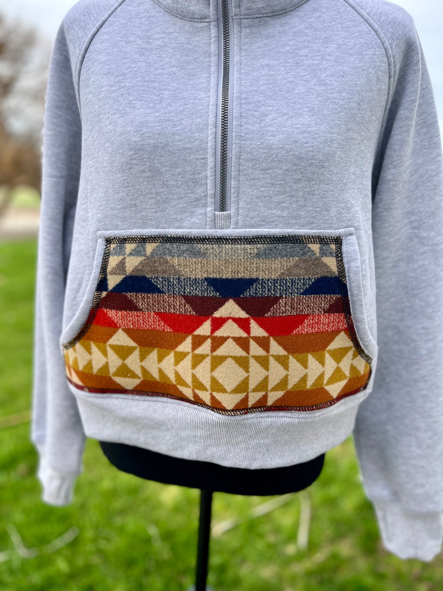 Half Zip Sweatshirt - Size XS