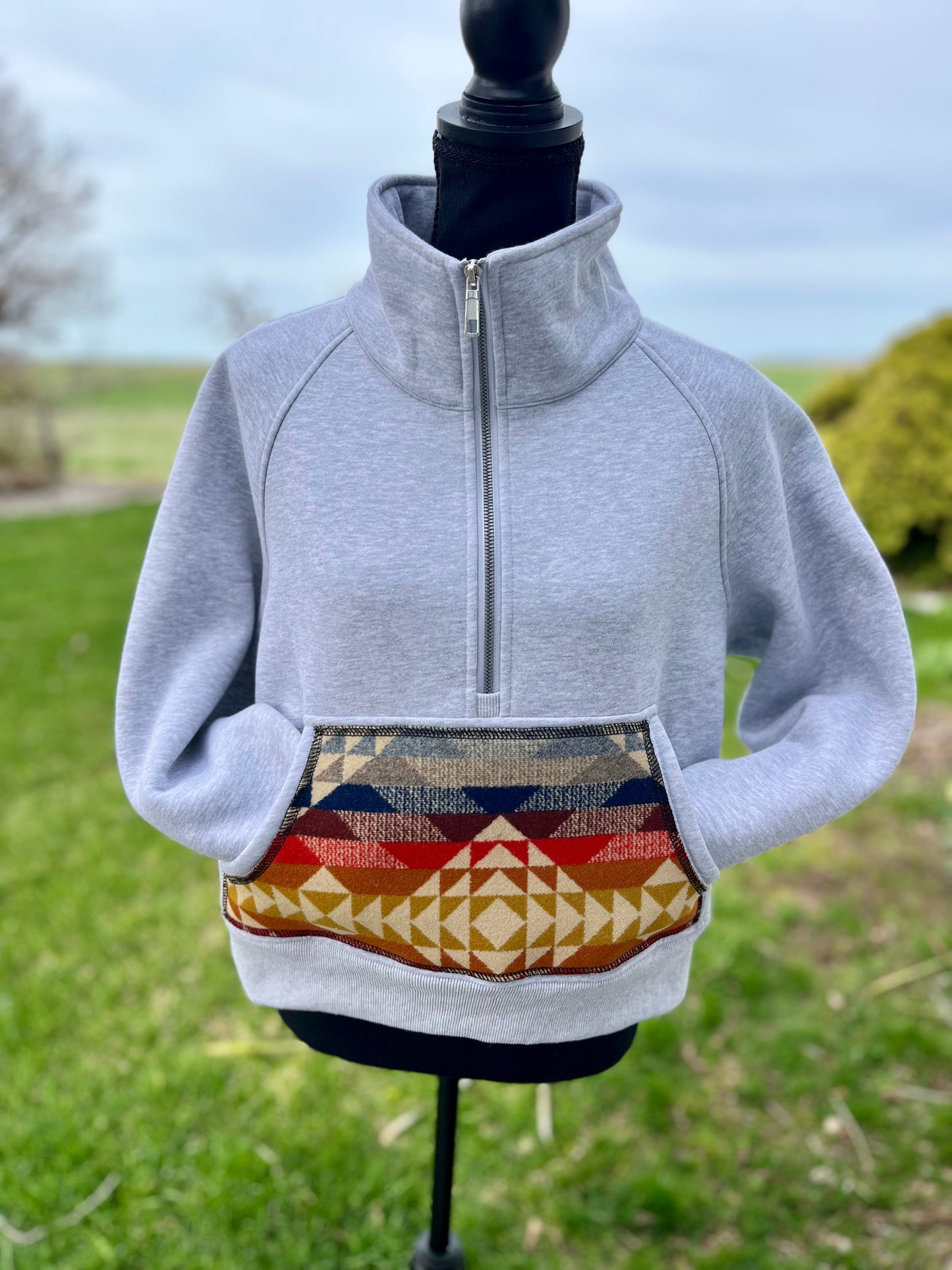 Half Zip Sweatshirt - Size XS