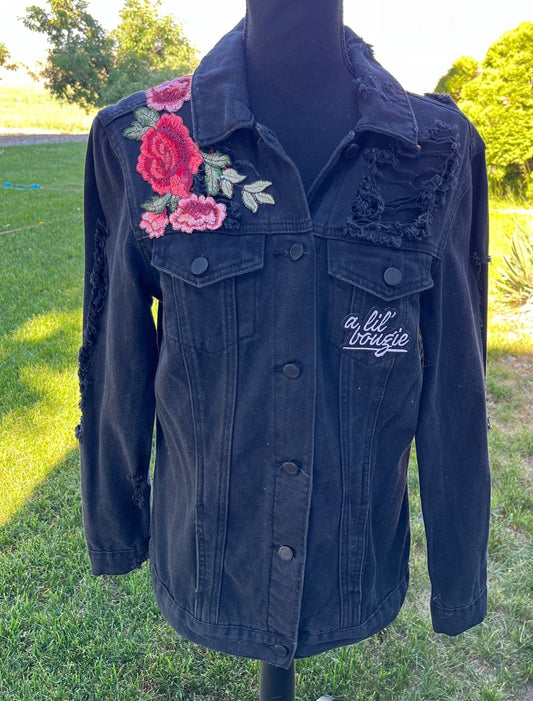 Patch Denim Jacket - Women's Small