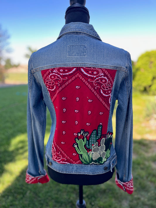 Patch Denim Jacket - Women's XS