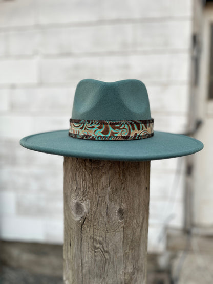 Jade Hat w/ Leather Band