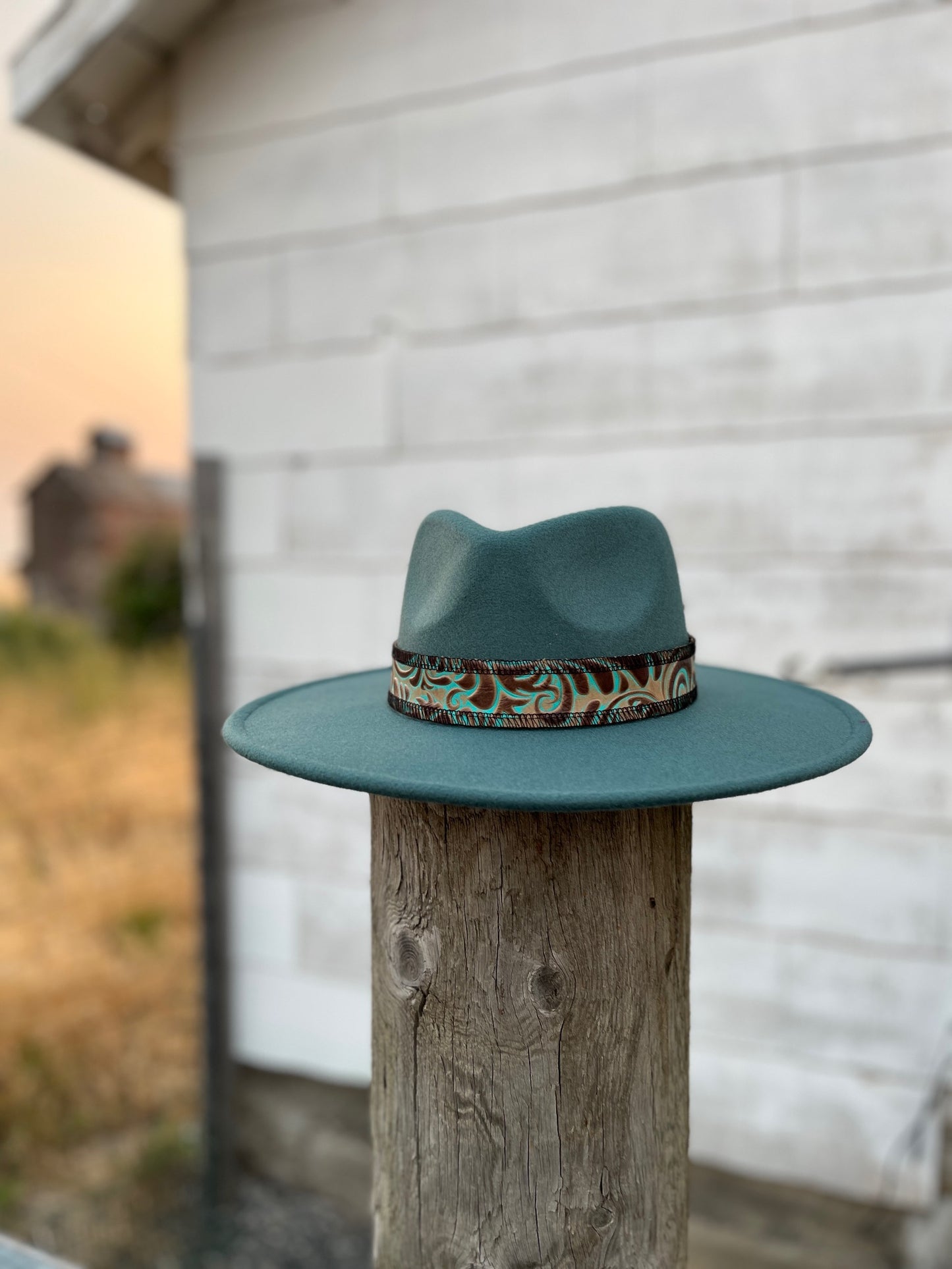 Jade Hat w/ Leather Band