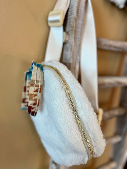 Ivory Sherpa Belt Bag