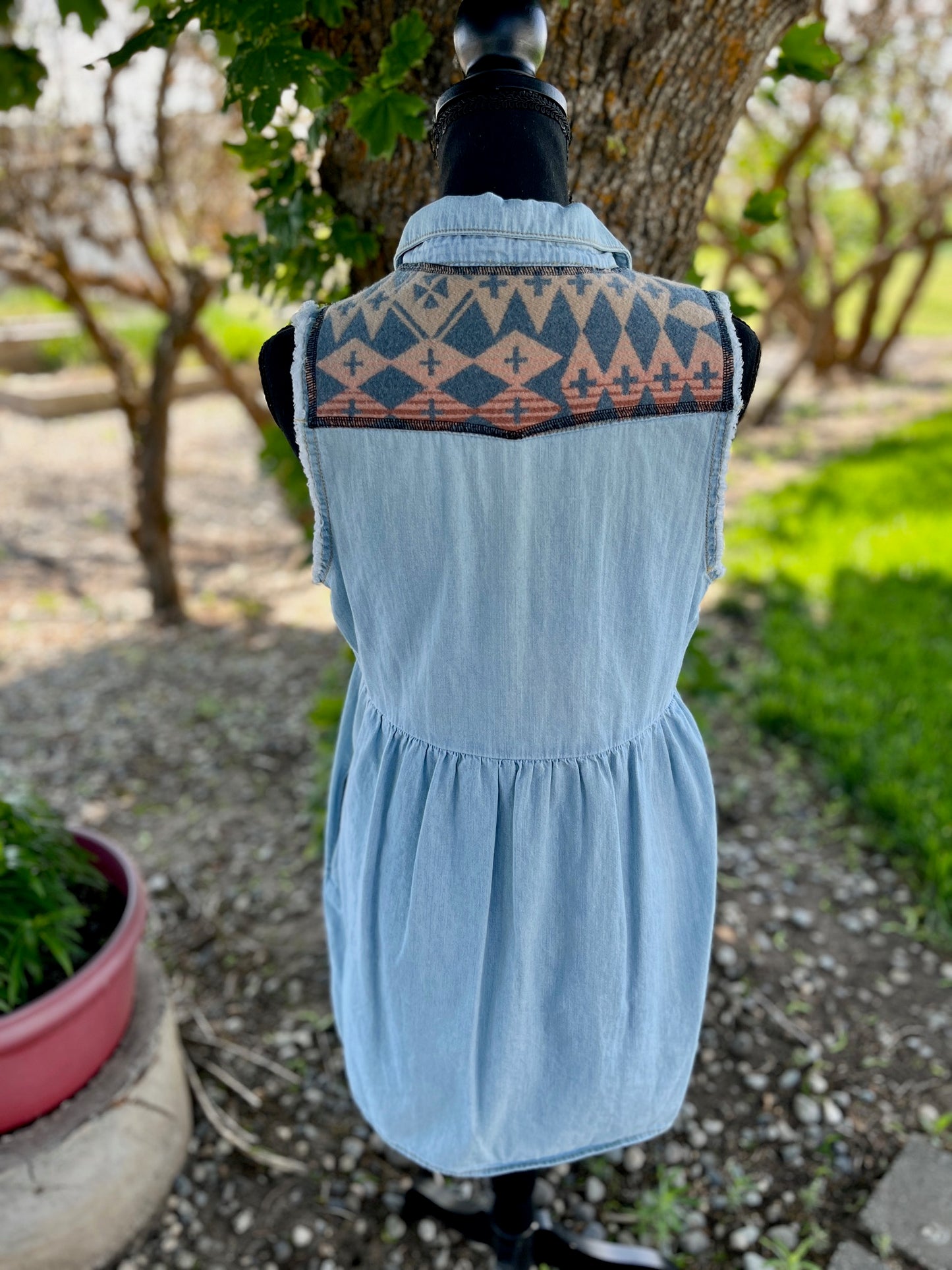 Denim Dress - Size Small