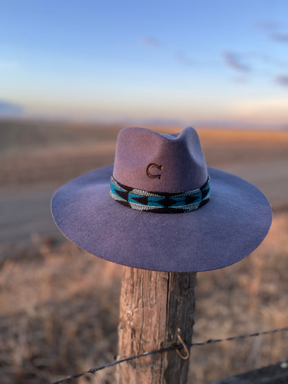 Gray Charlie 1 Hat w/ Reversible Wool Band