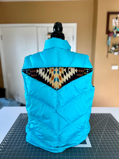 Turquoise Puffer Vest - Women's 2XL
