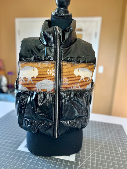 Black Puffer Vest - Women's Medium