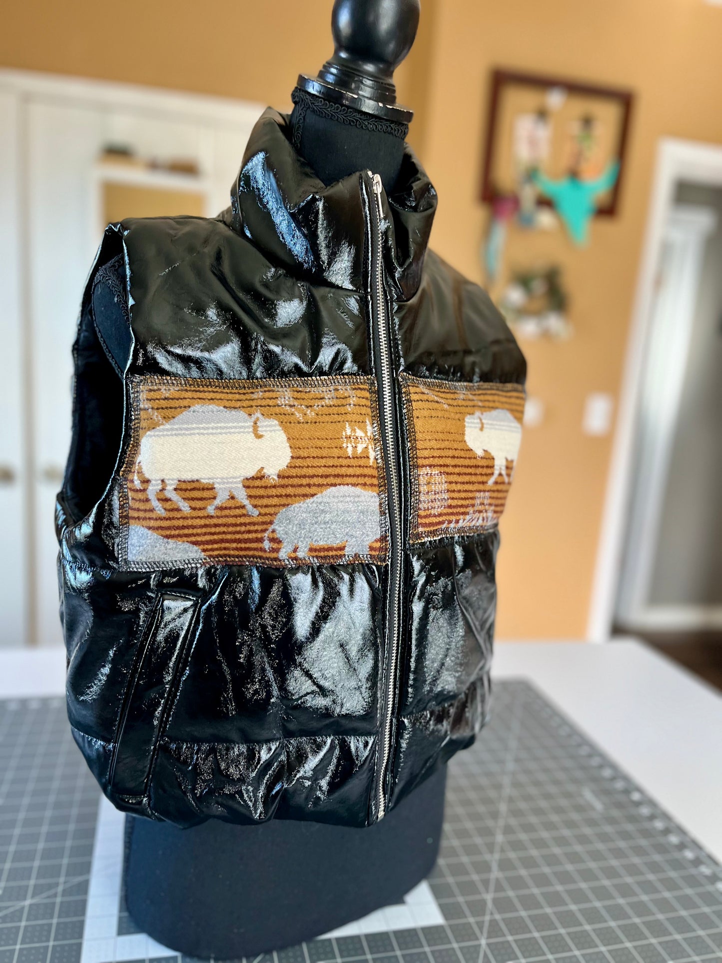 Black Puffer Vest - Women's Medium