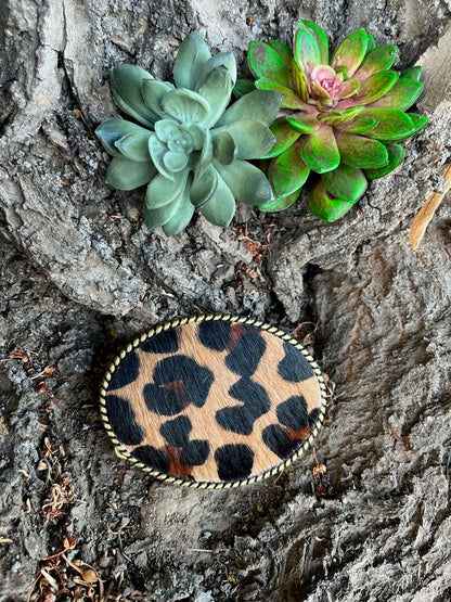 Cheetah Print Belt Buckle