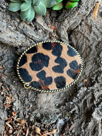 Cheetah Print Belt Buckle