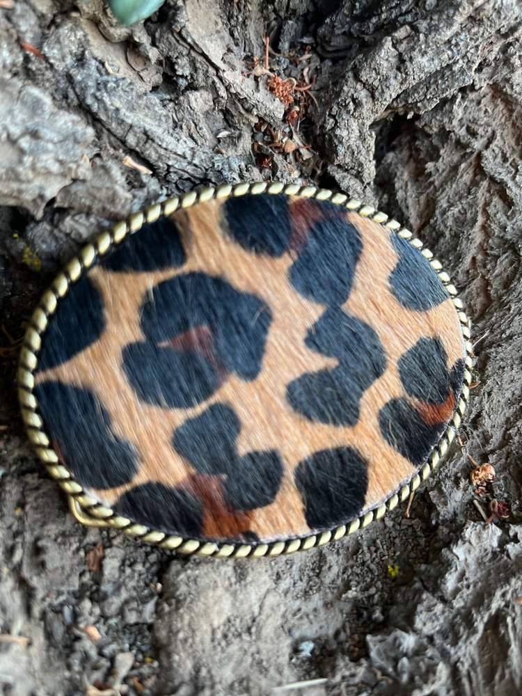 Cheetah Print Belt Buckle