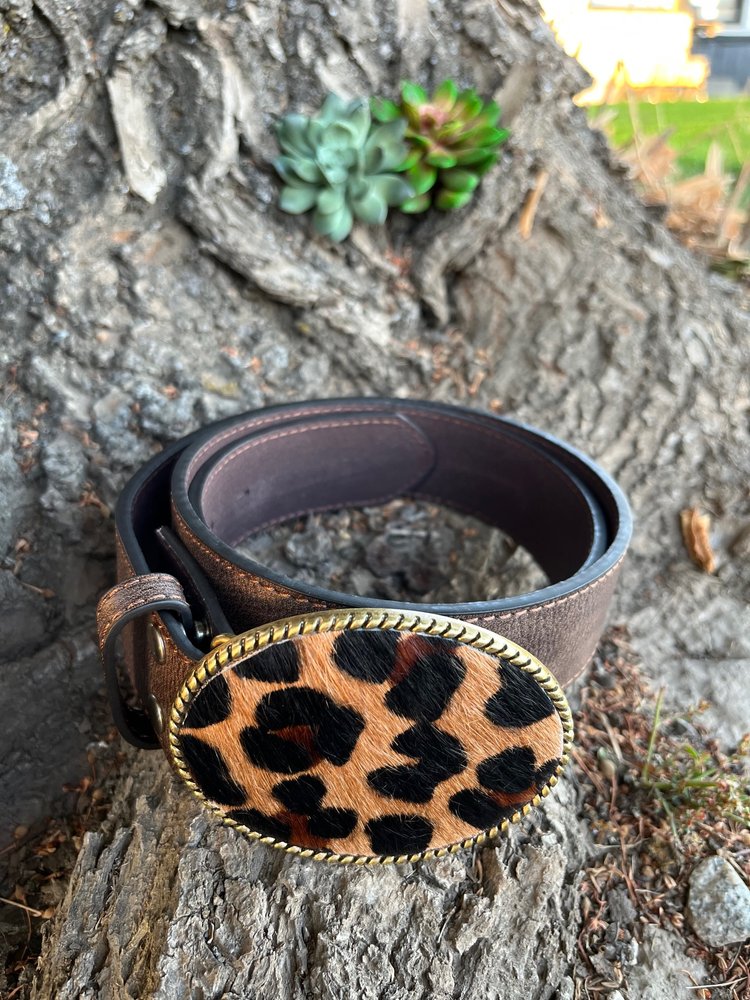 Cheetah Print Belt Buckle