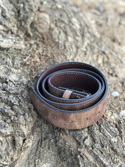 Brown Leather Snap Belt